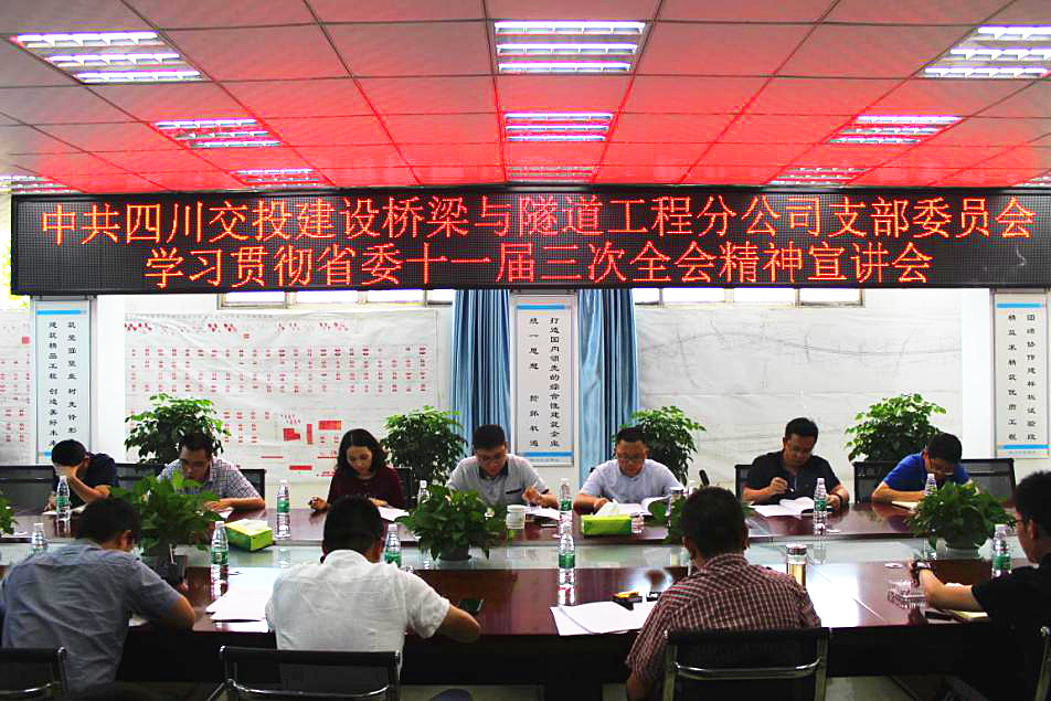 公司橋隧分公司黨支部開展學(xué)習(xí)貫徹省委十一屆 三次全會精神宣講活動